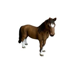 Schleich Brown Horse Figure with Gray Mane and White Socks Realistic Toy D-73527